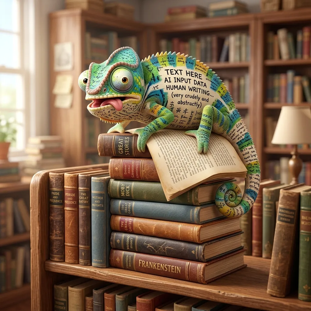 Хамелеон маскируется под книгу